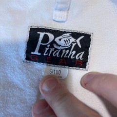 Piranha Gear Gi 5/180 Adult White Full Set Fighting MMA Jujitsu White Top Bottom