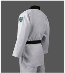 MOOTO Challenger Uniform with Black V-Neck WT (World Taekwondo) TKD Dobok