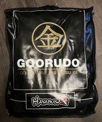 New Hayabusa Men’s Goorudo 3 Gold Weave Jiu Jitsu GI Black Size A0