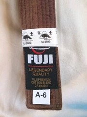 Fuji Jiu Jitsu Adult Belt Brown Size A6 158″