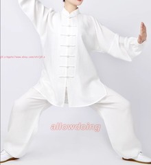 Men Women Linen Tai Chi Uniforms Kung Fu Suit Martial Arts Wing Chun Clothes Set