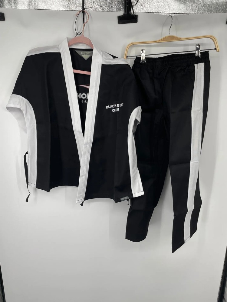 Century Youth Championship Martial Arts Uniform Gi Set Size 1 Black White