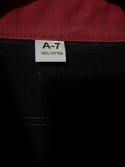 Martial Arts Gi Uniform Set Jacket & Pants Black/Red Size A-7