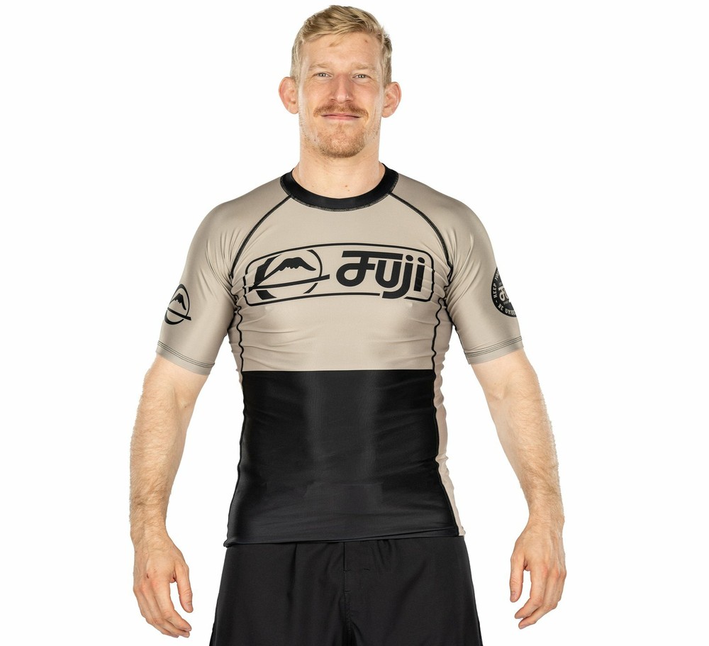 Fuji Special Ops MMA BJJ Jiu Jitsu ShortSleeve Short Sleeve SS Rashguard – Tan
