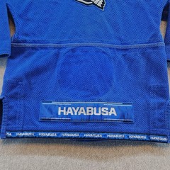 Hayabusa Gold Weave BJJ Jiu Jitsu Gi Jacket Top Youth Y3 Blue 100% Cotton Kimono