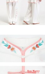 2021 New Style Linen Fabric Women Embroidery Kung Fu Tai Chi Uniform Martial