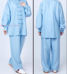 Men Women Linen Tai chi Uniforms Kung fu Suit Martial arts Wing Chun Clothes Set