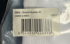 SMAI – Kumite Senshi Gi – Cotton/Poly – Ribbed – White Belt Included – Size 6