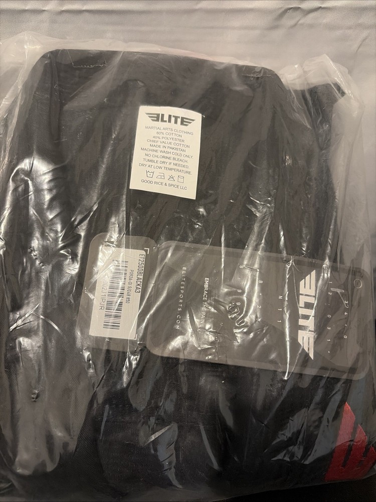 Elite Sports Black Set A3 ET2500BLACKA3 with Tag and Belt