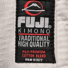 FUJI Gi White Martial Arts Kimono Top Size 3 Jiu Jitsu MMA Karate No Belt