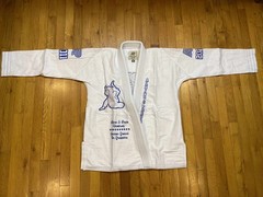 Albino & Preto Batch 102 White BJJ Gi 450 GSM Pearl Weave Jiu Jitsu Kimono