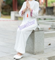 Spring Summer Women Cotton Tai chi Uniforms Kung fu Martial arts Wing Chun Suit