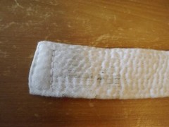 MACHO MARTIAL ARTS BELT 100% COTTON WHITE YOU CHOOSE 00/130 or 00/120 GI BELT