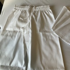 Century Student Uniform Kids Size 00 4-6 White Belt Karate Martial Arts 6 Oz