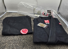 FUJI 330053-A2H Competition BJJ Gi Black Size A2H, 100% Cotton