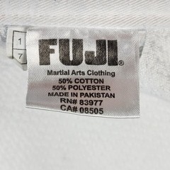 Fuji Kimono Jacket BJJ Gi Top White Martial Arts Jiu Jitsu Uniform Mens Size A2
