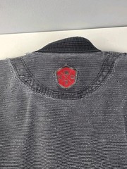 VTG KINGZ KIMONO Gray/Blue Gi Top A2H MMA Judo Jiu Jitsu Distressed Ultralight