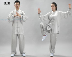Satin Unisex Martial Arts Uniform Kung Fu Suit Costume Tai Chi Performance Sets