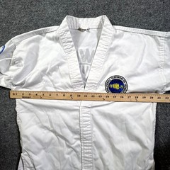 Mighty Fist Taekwondo Federation Uniform Unisex 150 White Jiu-Jitsu Martial Arts