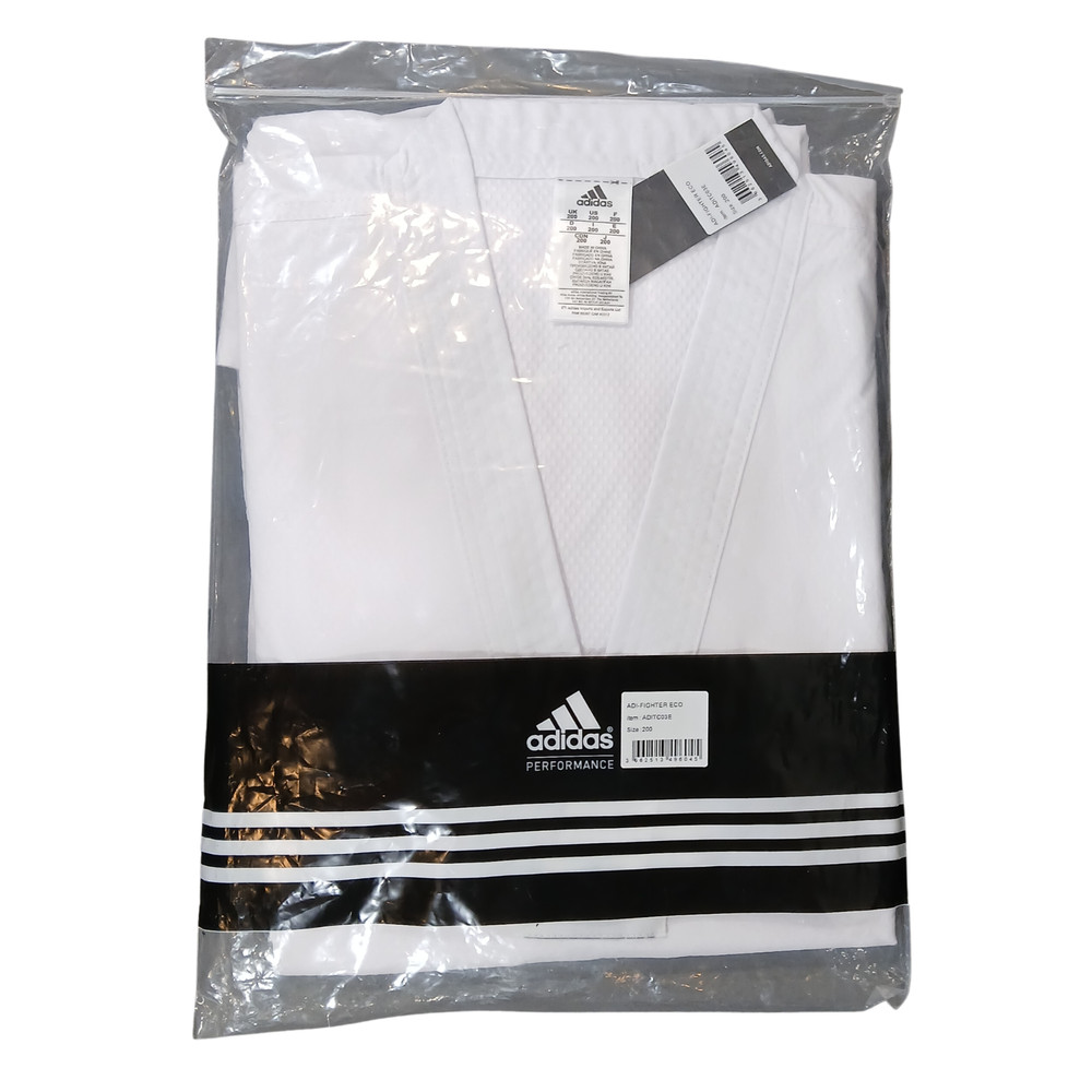 Adidas Adi-Fighter Eco Taekwondo Dobok Uniform Size 200 White NWT Sealed WT