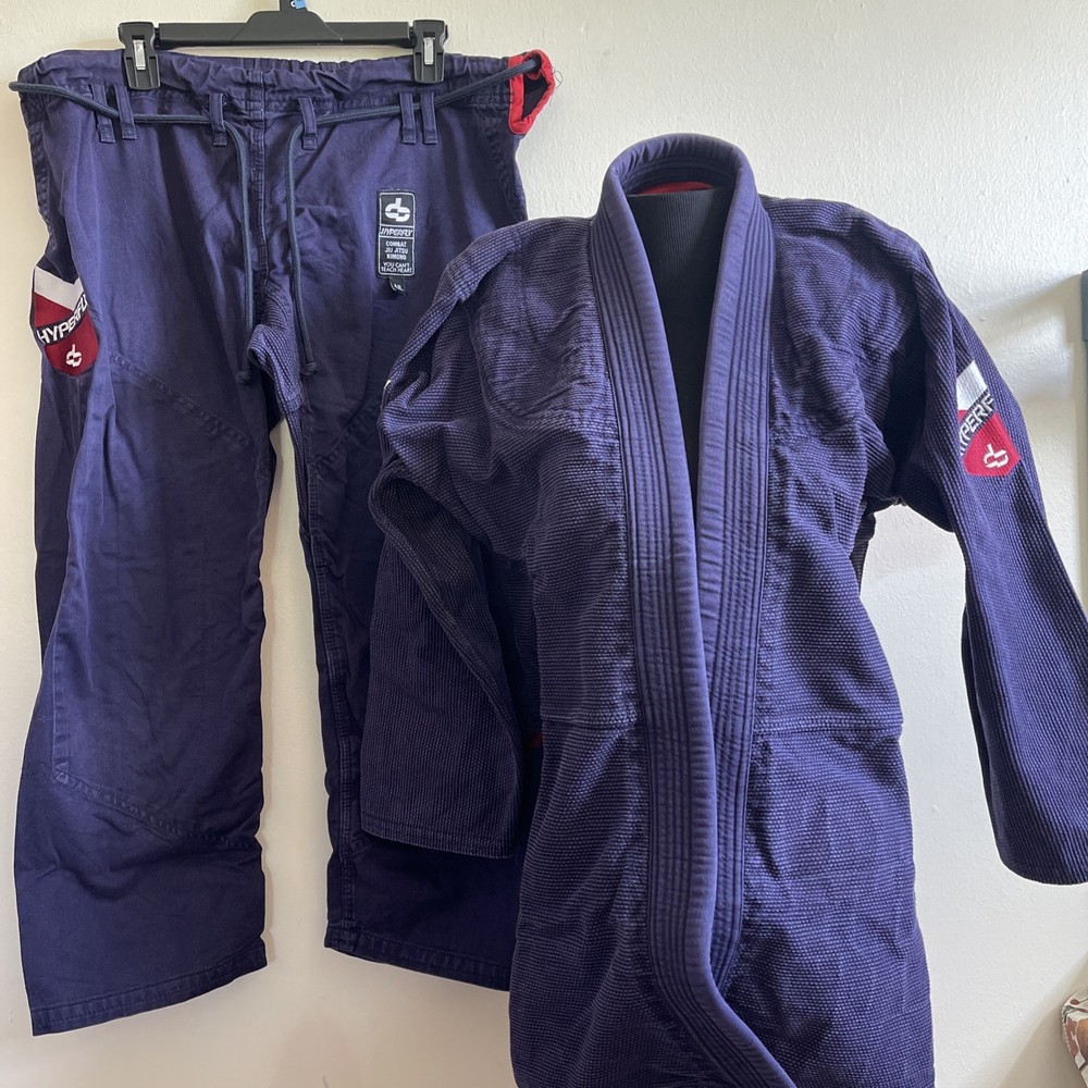Hyperfly StarLyte III A1L BJJ Jiu Jitsu Kimono Gi Excellent Condition Black Blue