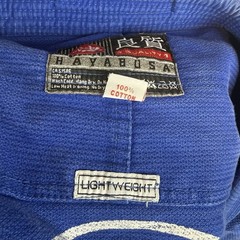 Hayabusa BJJ Gi Jacket A0 Blue Jiu Jitsu Kimono Top Adult Cotton Lightweigh