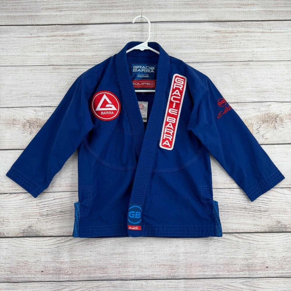 Gracie Barra Jiu-Jitsu Gi Top Kids Y3 Blue Equipe GB Edition Ripstop Training
