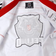 Felino White Adult Premium BJJ Gi Uniform Pearl Weave Brazilian Jiu Jitsu Kimono