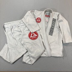 Gracie Barra Gi Jiu Jitsu MMA Kimono Pants & Jacket A2 Set Unisex White Read