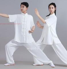 Cotton Linen Kung Fu Tai Chi Uniform Unisex Martial Arts Wing Chun Suit Clothing