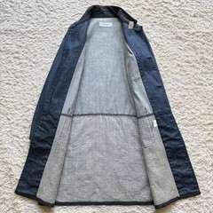 SCISSORMAN Kurashiki Denim Judo Uniform-Style Long Coat With Engraved Buttons