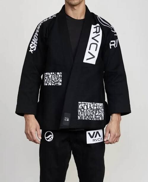 Black BJJ Suit Shoyoroll Brazilian Jiu Jitsu Gi 450gsm RVCA Uniform Batch# 105