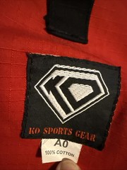 Ko Sports Gi Pants Mens A0 Brazilian Jiu Jitsu Pants 100% Cotton Red MMA