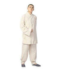 Cotton Linen Buddhist Monk Kung Fu Tai Chi Set Shaolin Temple Meditation Uniform