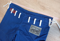 BJJ Globetrotters Travel Pants Trousers Lightweighth Blue Jiu Jitsu Retro Design