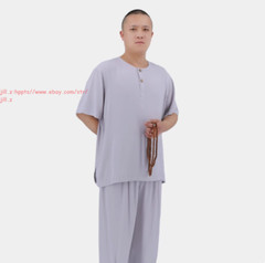 Cotton Meditation Buddhist Monk Sleepwear Summer Shaolin pajamas Set Underwear