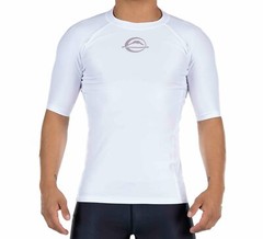 Fuji Sports Baseline IBJJF Ranked BJJ Jiu Jitsu ShortSleeve SS Rashguard – White