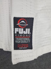 Fuji Sports Mens Brazilian Jiu Jitsu Judo Gi Top and Bottom Set White 5 Stretch