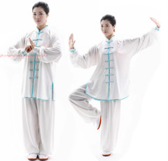 Unisex Tai Chi Uniform Cotton Chinese Kung Fu Wear Martial Arts Wing Chun Suit