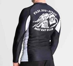 Fuji Mat Rat Flex Lite Mens MMA BJJ Jiu Jitsu Long LongSleeve LS Rashguard Black