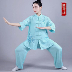 Summer Women Cotton Tai Chi Uniform Kung Fu Suit Martial Arts Wing Chun Clothes