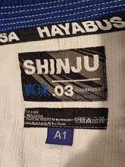 Hayabusa Shinju .03 BJJ Gi Jacket Mens Size A1 Blue Jiu Jitsu Kimono Top