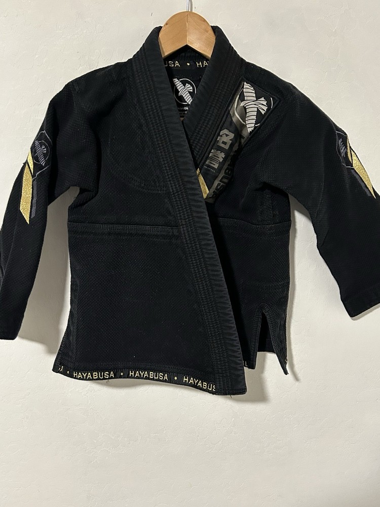 Hyubusa Jacket Gi Black Long Sleeve Y2 Jiu Jitsu Martial Arts Youth