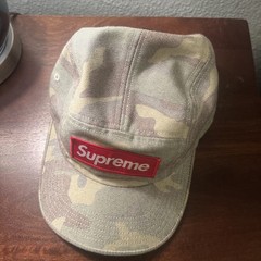 SUPREME Washed Out Twill Camo Camp Cap SS19