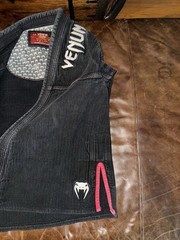 Venum Challenger BJJ Gi Jacket Black with Internal Pattern 100% Cotton Jujitsu L