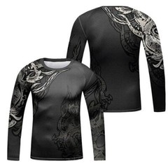 Kids Brazilian Jiu-Jitsu BJJ MMA Rashguard Shorts Set Anime Fighter DBZ