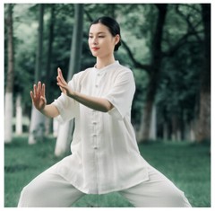 Summer Breathable Short Sleeve Kung Fu Shirts Wing Chun Training Vintage Sport