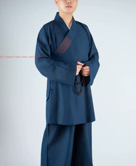 Summer Meditation Buddhist Monk Thin Sets Kung Fu Tai Chi Shaolin Yarn Uniforms