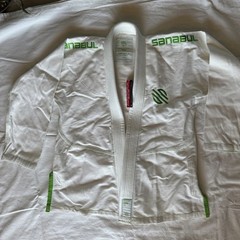 Sanabul Essential Jiu Jitsu Gi Kimono Jacket Women’s Size W2 White Green