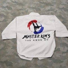 BMA Taekwondo Uniform Youth 000 White Master Kims V-Neck